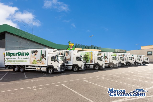 Supermercados HiperDino incorporan 8 nuevos Volvo a su flota.