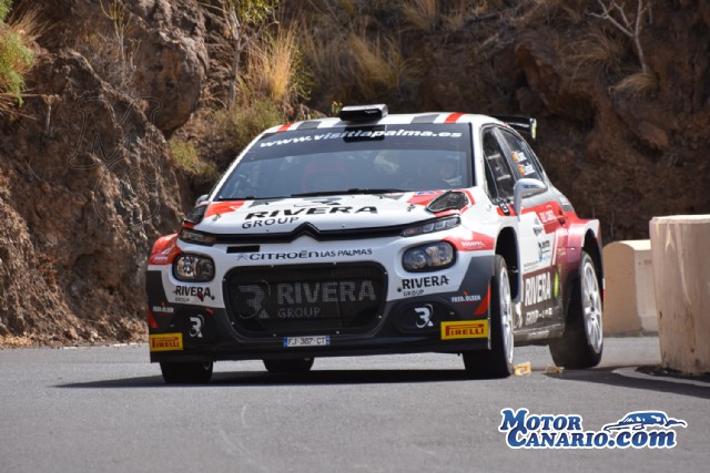 Miguel Suárez, de test con José López en la previa al Rallye Ciudad de La Laguna.