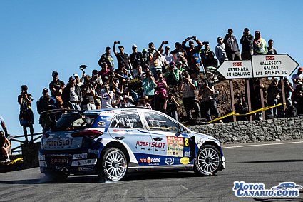 Raúl Quesada y Tino Vega, en el Santa Brígida con Hyundai i20 R5.