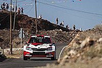 Ángel Bello y el Fabia Rally2 en Hermigua.