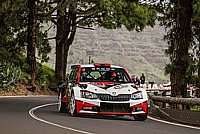 Ángel Bello y el Škoda Fabia Rally2, líderes del certamen, compiten este fin de semana en la Subida a Tamaimo.